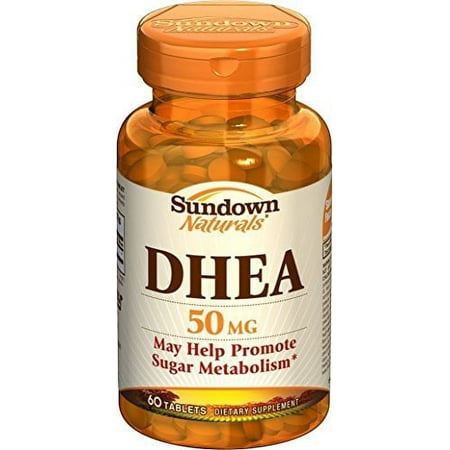 2 Pack Sundown Naturals DHEA Dietary Supplement Tablets 50mg 60 count Each