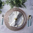 thumbnail image 2 of BalsaCircle 6 Rose Gold 15" Spike Design Round Vinyl PLacemats Wedding Party Decor, 2 of 8