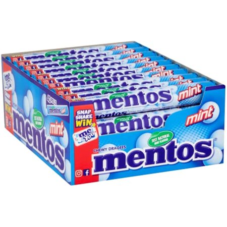 Mentos Mint Chewy Dragees 38 G (Pack Of 40), Reg, Multi