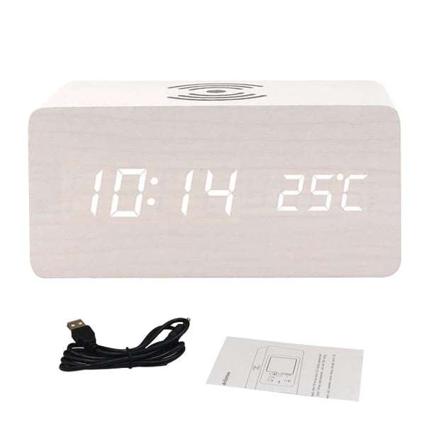 Monstrate Despertador LED Reloj de Control de voz Despertador de digital USB / AAA Relojes de escritorio electrónicos alimentados Electrónica No.02