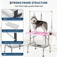 thumbnail image 4 of QinaQin Table de Toilettage pour Animaux Pliable et Ajustable - Station de Toilettage pour Animaux avec Rampes, Laisse et Tablette de Rangement, Cadre en Acier Inoxydable Robuste, 4 of 7