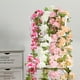 thumbnail image 5 of Yuarrent Flores de cerezo artificiales, de ratán, exquisita flor falsa, planta, vid, cerca, paisajismo, decoración de boda Decoración del hogar Cielo azul, 5 of 6