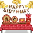 thumbnail image 6 of Western Cowboy Birthday Party Supplies,Wild West Cowboy Birthday Party Tableware Set Serves 16 Guests Including Paper Plates Napkins Tablecovers Cups Straws Cutlery, 6 of 6
