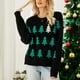 thumbnail image 4 of Suéteres Navideños Para Mujer, Suéter de Cuello Redondo Con Estampado Navideño, Suéter de Punto Recreativo, Tops de Manga Larga Odeerbi ODB197086, 4 of 9