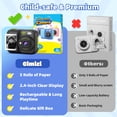 Cimizi Kids Instant Print Camera with 5 Print Paper, 1080p HD Digital ...