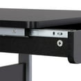 thumbnail image 4 of Mobile Laptop Desk with Power Outlet - Rolling Computer Table, Home Office Desk with USB Ports & Printer Shelf - 22in Compact Desk, Black, 4 of 5