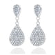 thumbnail image 1 of Pendientes colgantes de lágrima de diamantes de imitación para mujer, pendientes colgantes de cristal brillantes para damas de honor de novia, 1 of 5