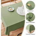 thumbnail image 2 of Textured Tablecloth Round 60 Inch Waterproof Spill-Proof Wipeable Table Cloth Wrinkle Free Circle Dining Table Cover for Birthday Farmhouse Outdoor Party Tablecloths up to 44'''' Dia Tables, 2 of 6
