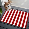 thumbnail image 4 of Red Striped Large Area Rugs for Bedroom Living Room, Soft Non Slip Carpet Bedside Rug, Christmas Farmhouse Red White Stripes Rectangular Floor Cover Kitchen Accent Rug 2'x3' for Dining Room/Office, 4 of 9