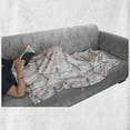 thumbnail image 6 of Romantic Soft Flannel Fleece Throw Blanket, Flamingos Shaping Hearts Heads Love Animal Valentines Illustration, Cozy Plush for Indoor and Outdoor Use, 70" x 90", Pale Pink Grey, by Ambesonne, 6 of 6