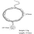 thumbnail image 2 of 1 pulsera de trébol de cuatro hojas para mujeres y niñas, pulsera del día de San Patricio, amuleto de la suerte irlandés en forma de corazón de acero inoxidable, regalos de joyería, 2 of 5