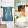 thumbnail image 7 of Yayeee 100% Cotton Hand Towels for Bathroom 16" x 28" Soft Absorbent Kitchen Towel, Magical Forest Glowing Lights, 7 of 7