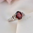 thumbnail image 4 of Garnet Ring, Men's Ring, Oval Cut Ring, Wedding Ring, 925 Sterling Silver Ring, Gift For Him, 4 of 5