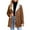 Coffee, variant on Faux Suede Leather Jackets for Women Fashion Button Down Trench Coat Thermal Sherpa Lined Jacket Winter Long Sleeve Outwear Coats with Pockets