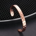 thumbnail image 2 of Pulsera de cobre unisex CooperWavs 5Pzas 15-18cm 8mm Cobre Texturizado Color: Cobre., 2 of 5