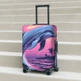 thumbnail image 4 of Cauagu Hawaiian Beach Dolphin Print Travel Luggage Cover,Travel Dust-proof Suitcase Cover Softside Suitcase Protector for 18-32inch,Not Included Suitcase, 4 of 8