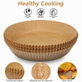 thumbnail image 6 of 100 Pcs Air Fryer Paper Liners Disposable Non-stick Baking Liner Papers Bowls for Baking Roasting Microwave, 6 of 8