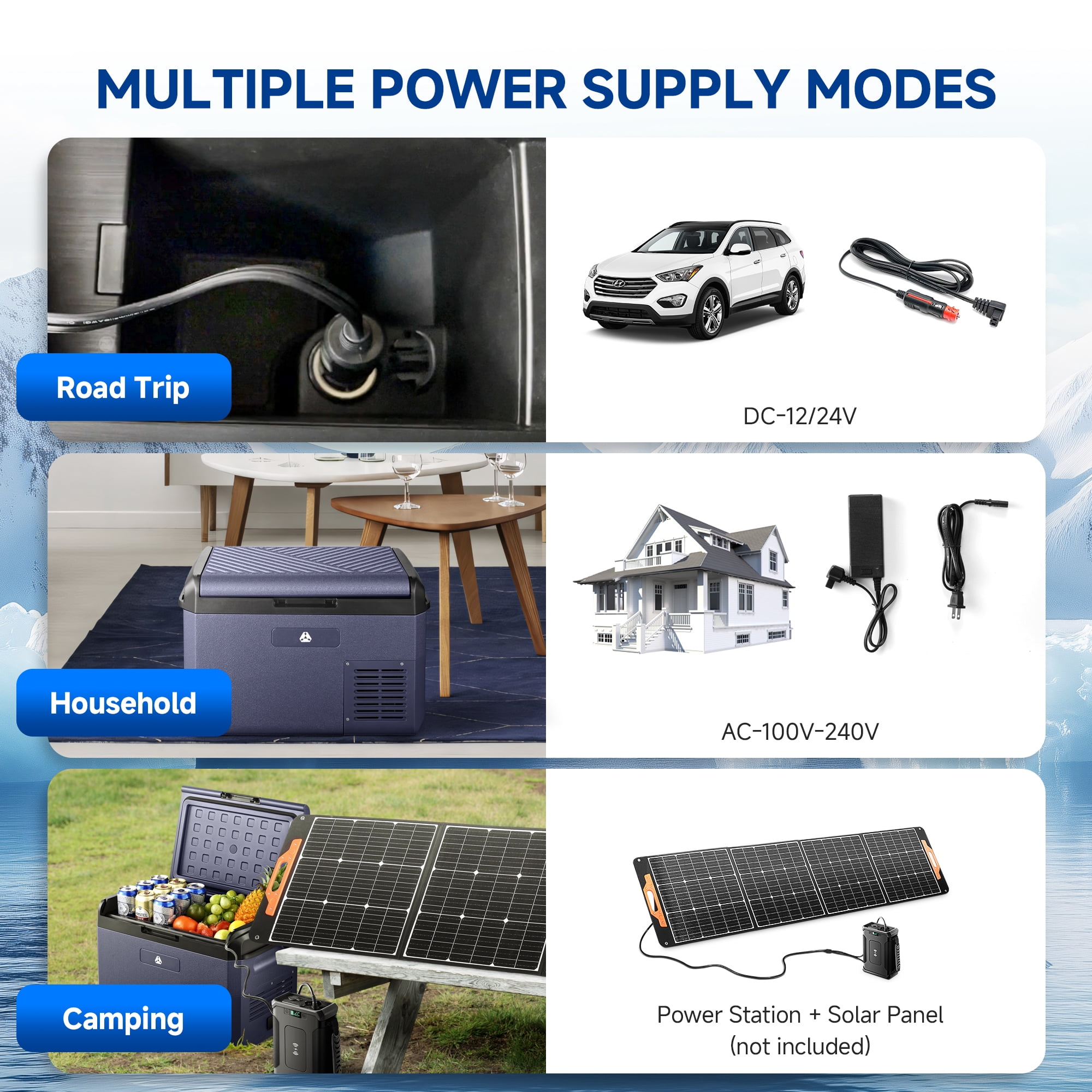 Car Cooler 12V Car Fridge, AAobosi 25.5L Quiet Compressor Refrigerator, IPX4 Waterproof Reversible Door, AC/DC Power for Outdoor