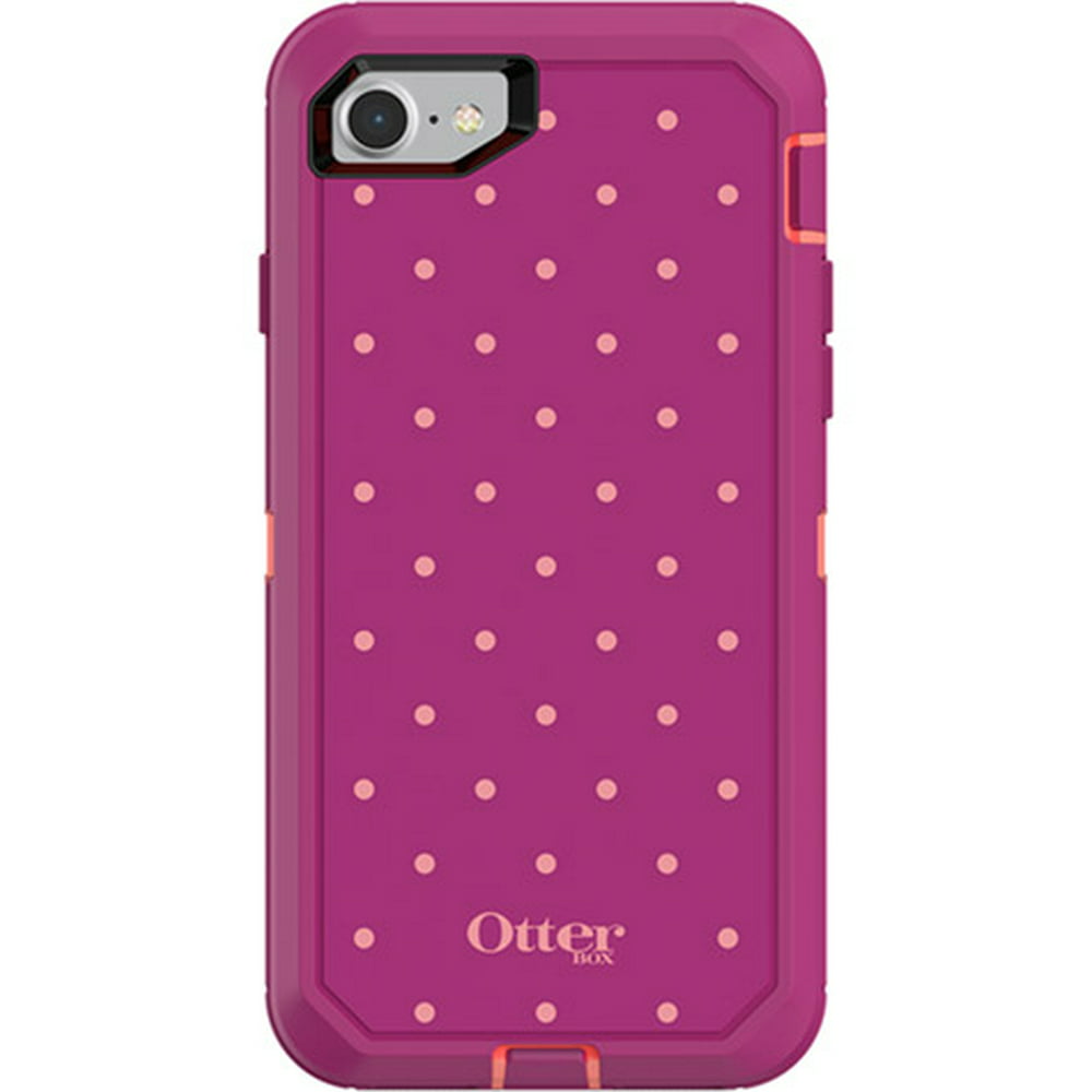 OtterBox Defender Series Case for iPhone 8 and iPhone 7, Coral Dot