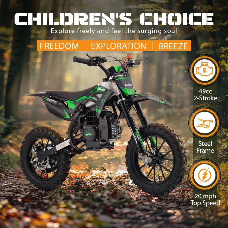 SAY YEAH 50cc Dirt Bike,Gas Dirt Bike for Ages 10+,with 15" Off-Road Tires & Chromoly Frame,50*32*23in,Blue