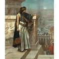 thumbnail image 3 of Herbert Gustave Schmalz 12x14 Black Modern Framed Museum Art Print Titled - Zenobia's Last Look on Palmyra (1888), 3 of 5