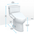 thumbnail image 2 of TOTO® Drake® WASHLET®+ Two-Piece Elongated 1.28 GPF Universal Height TORNADO FLUSH® Toilet with C2 Bidet Seat, Cotton White - MW7763074CEFG#01, 2 of 5