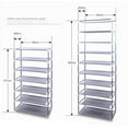 thumbnail image 4 of BaytoCare Portable 10 Tiers Shoe Rack Shelf Shoe Cabinet with Dustproof Cover, 27 Pairs Shoe Storage Organizer for Closet Entryway Bedroom, Coffee Finish, 4 of 8