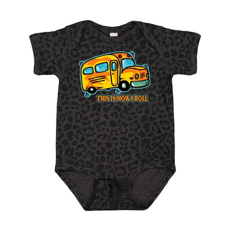 

Inktastic How I Roll School Bus Gift Baby Boy or Baby Girl Bodysuit
