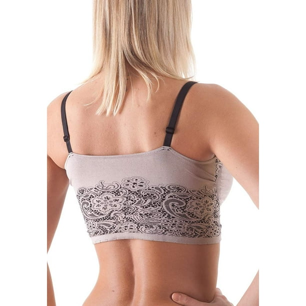 Bellissima Womens Shaper Bra Adjustable Straps Lace Pattern Support Bras 