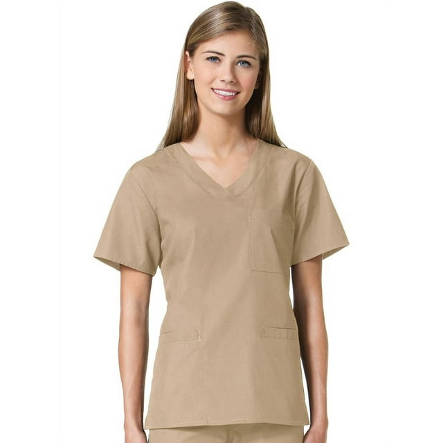 Clearance Core by Maevn Women's Sporty V-Neck Solid Scrub Top