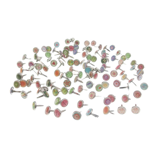Elodie 200 Pieces Mini Brads Iron Paper Fasteners for Scrapbook Crafts DIY Projects Diameter 9.5 mm