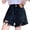 Z02-02Black, variant on Vrotazzy Girls Distressed Denim Skorts with Button Front Washed Snowflake Design Casual Stretch Skirt Shorts for Youth,Sizes 14-15 Years