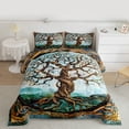 thumbnail image 2 of jejeloiu Bohemian Mystic Tree Full Size Comforter Sets,Boho Exotic Style Bedding Sets For Men Women Reversible 3-Piece, 2 of 8