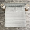 thumbnail image 3 of Ambesonne Grey Quilted Bedspread Set 3 Pcs, Close up Wood Surface, Queen Size, Pale Grey, 3 of 3