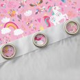 thumbnail image 4 of Feelyou Funny Cartoon Unicorn Blackout Curtains Set of 2 (52x84 Each) for Kids, Dreamy Rainbow Cloud Window Curtains, Cute Flower Floral Curtains and Drapes, Curtains and Drapes Decor, 4 of 6