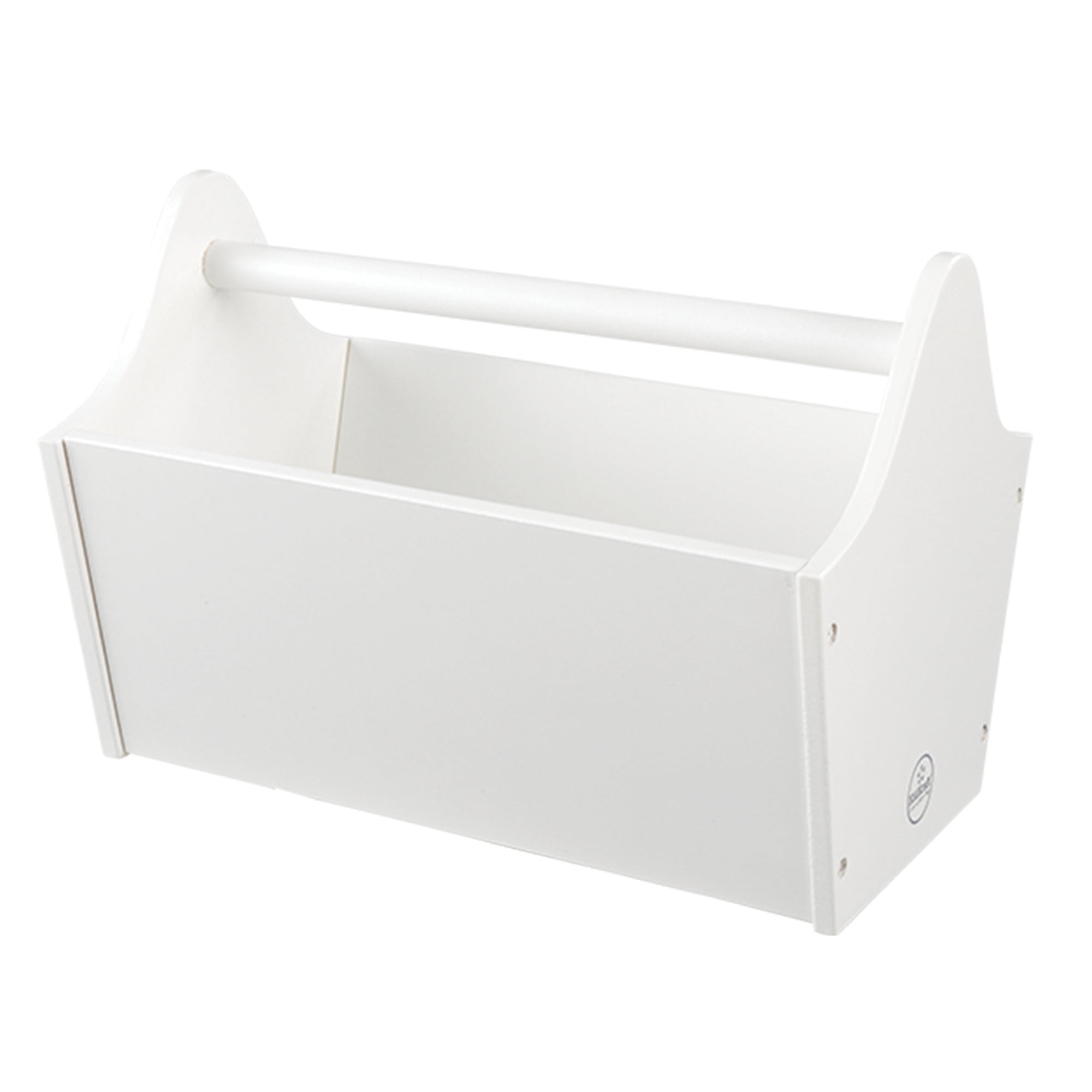 KidKraft Wooden Toy Caddy Storage with Handles, Children's Furniture, Able to be Personalized - White