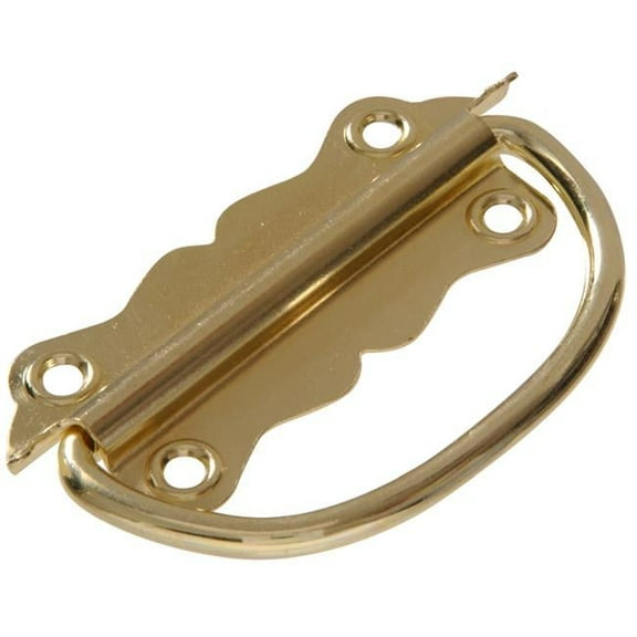 Carded - Chest Handle, Brass Plated - 3.5 in.