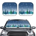 thumbnail image 6 of Lsque Christmas Trees 2 PCS Windshield Sun Shade | CarFoldable Window Covers | Car Accessories Reflect UV for Universal Cars SUV Truck | Large, 6 of 7