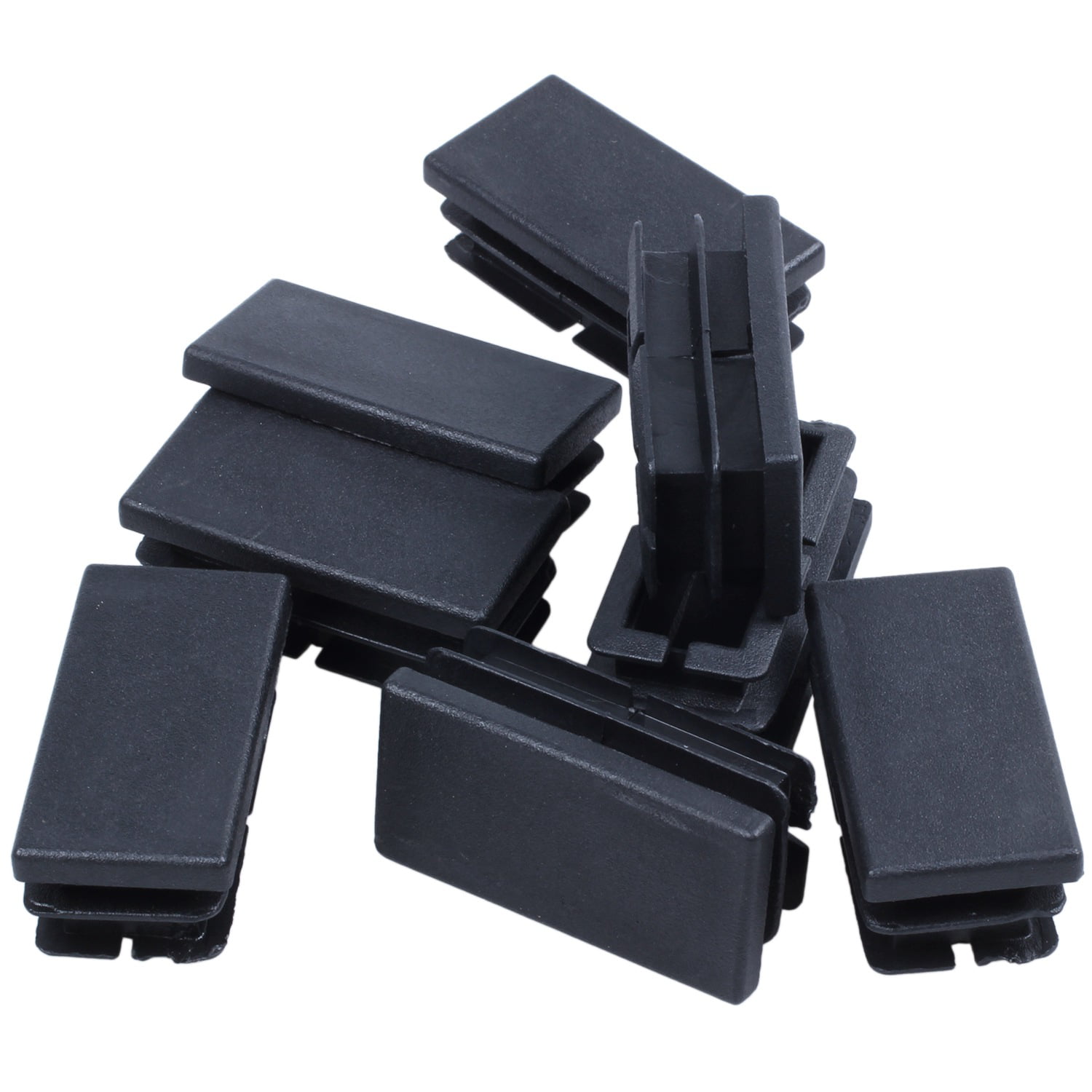 8 Pcs Black Plastic Rectangular Blanking End Caps Inserts 20mm x 40mm -  Walmart.com