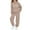 Khaki, variant on Rvasteizo Toddler Loungewear Heart Print Long Sleeve Hoodie Cuffed Pants 2-13 Years Unisex Kids Set