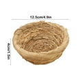 thumbnail image 3 of Nmdmisc Handmade Woven Flat Base Straw Bird Nest Breeding Nest Hatch House Cage for Dove,Pigeon,Parrot,Rabbits,Hamster,Gerbil Guinea Pig,Chinchillas -B, 3 of 6