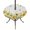 Gray Yellow, variant on Round Outdoor Tablecloth with Umbrella Hole and Zipper, Sunflower Tablecloth with Elastic Waterproof, Summer Eucalyptus Botanical Floral Brown Wooden Patio Table Covers for 45" - 54" Pool Tables