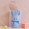 thumbnail image 2 of Bunny Hand Towel with Bag 14x30 Inches, Soft Absorbent Face Towel for Bathroom(Light Blue), 2 of 3