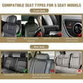 thumbnail image 2 of Nilight 5 Car Seat Covers Waterproof Faux Leather Cushions Anti-Slip Universal Fit for 5 Passenger Cars Hyundai Kia Civic Corolla Honda Accord Camry CR-V Fusion SUV Truck, Black+Red, 2 of 7