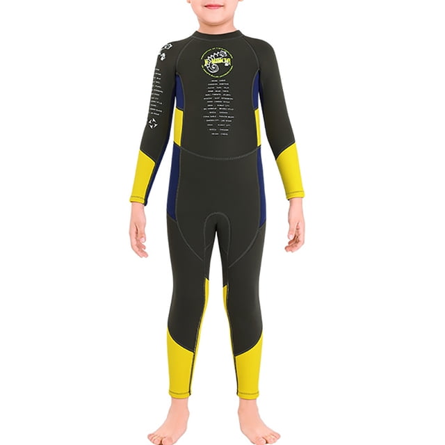 Soidarity DIVE SAIL Neopreno Niños Traje de buceo Cuello 2.5mm UPF 50 Mantener caliente Deportes acuáticos Snorkeling Playa Jugar Traje de Deportes acuáticos Gris L Soidarity OD003304-03