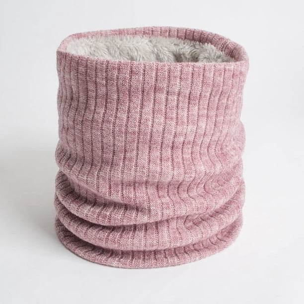 Bufanda de lana con cuello grueso para mujer, bufanda de punto cálida de terciopelo para otoño e invierno, moda coreana que combina con todo