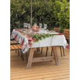 thumbnail image 2 of Outdoor Tablecloth with Umbrella Hole and Zipper, Christmas Cats Rectangle Table Cloth 52x70 Inch Waterproof Tablecloth, XmasTree Winter Gifts Floral Grey Wooden Picnic Table Cover for Patio Camping, 2 of 7