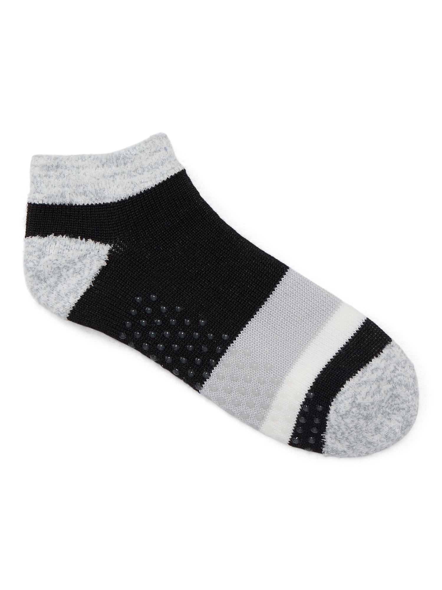 Joyspun Women's Double Layer Low Cut Lounge Socks, 3 Pack, Shoe Sizes 4-10