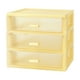 thumbnail image 2 of Organizador de escritorio de plástico con 3 cajones, color blanco, para guardar suministros de oficina, maquillaje, cajones, escritorio, versátil, para papelería, arte y manualidades., 2 of 6