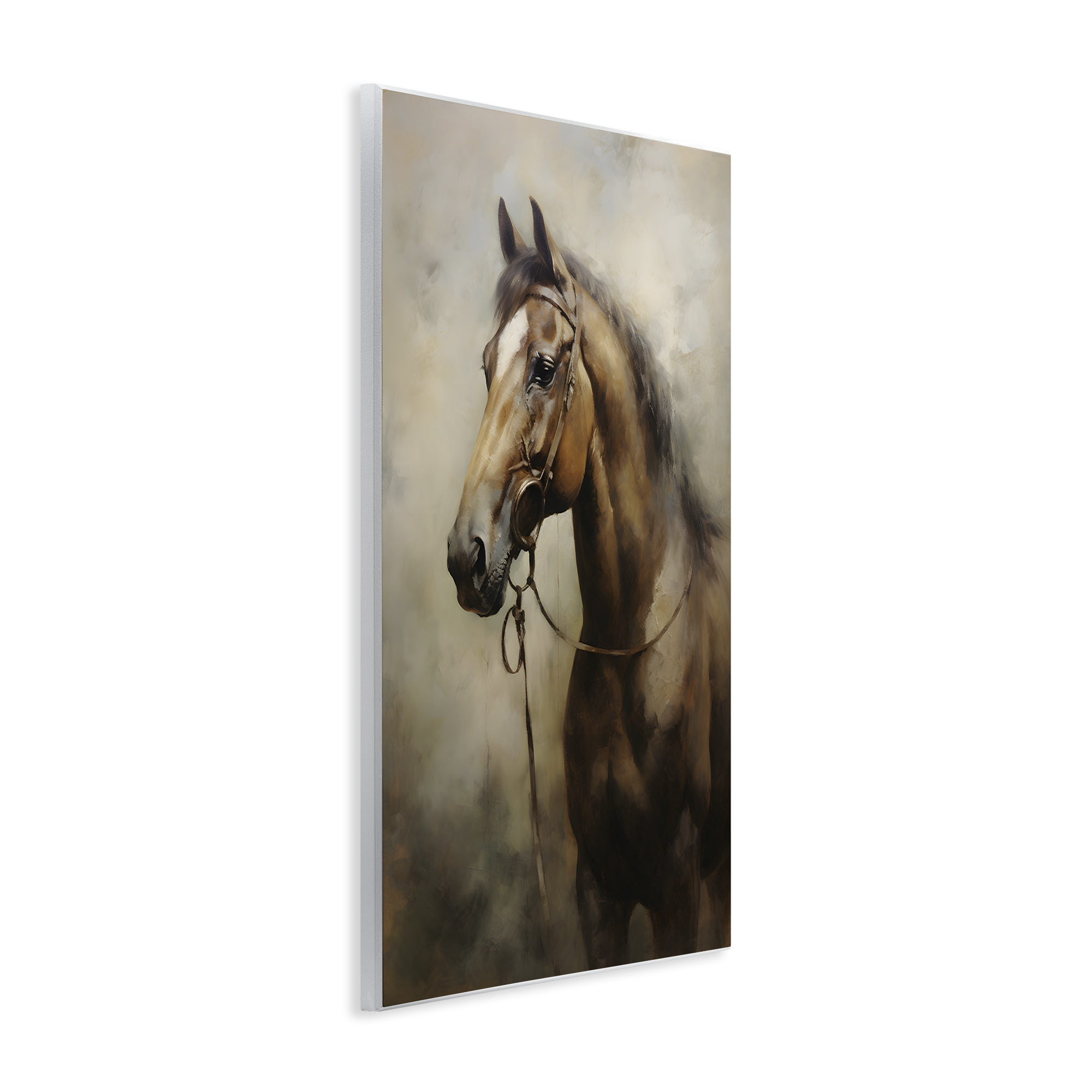 Stupell Industries Brown Horse Portrait Animals & Insects Painting Unframed Art Print Wall Art, 13 x 19